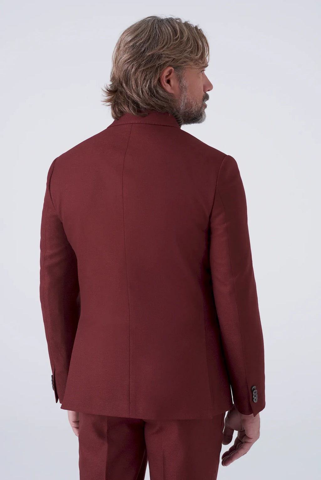 Abito doppiopetto con trama diagonale