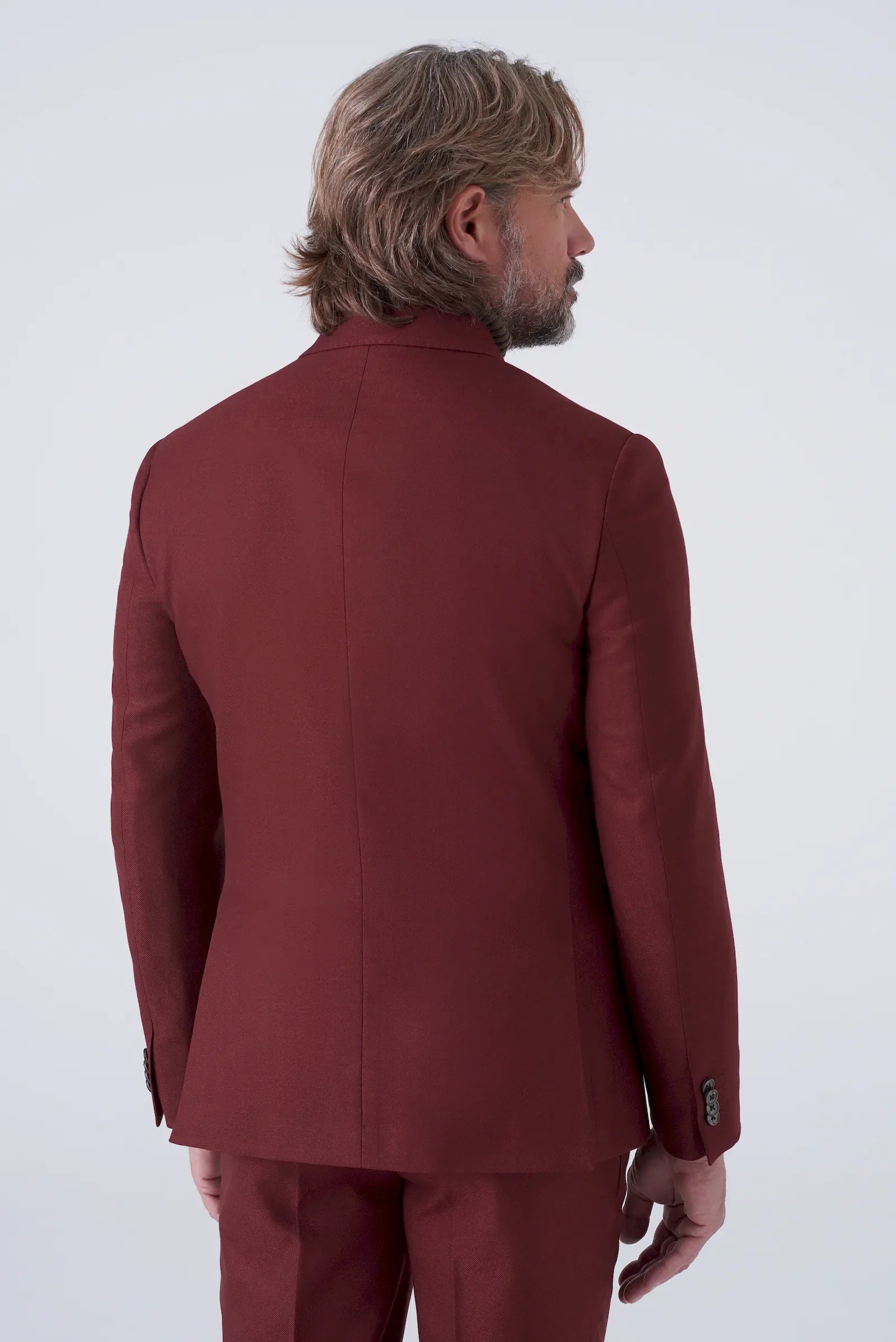 Abito doppiopetto con trama diagonale