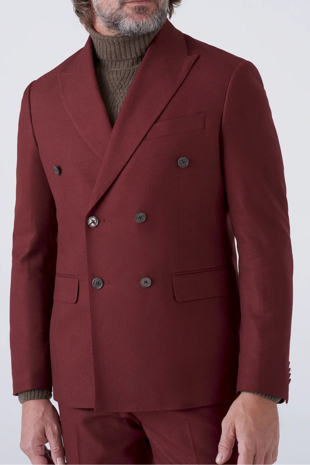 Abito doppiopetto con trama diagonale