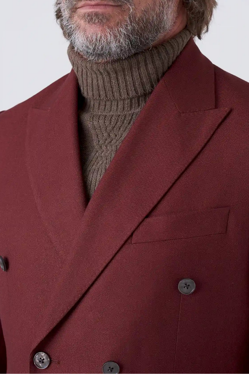 Abito doppiopetto con trama diagonale