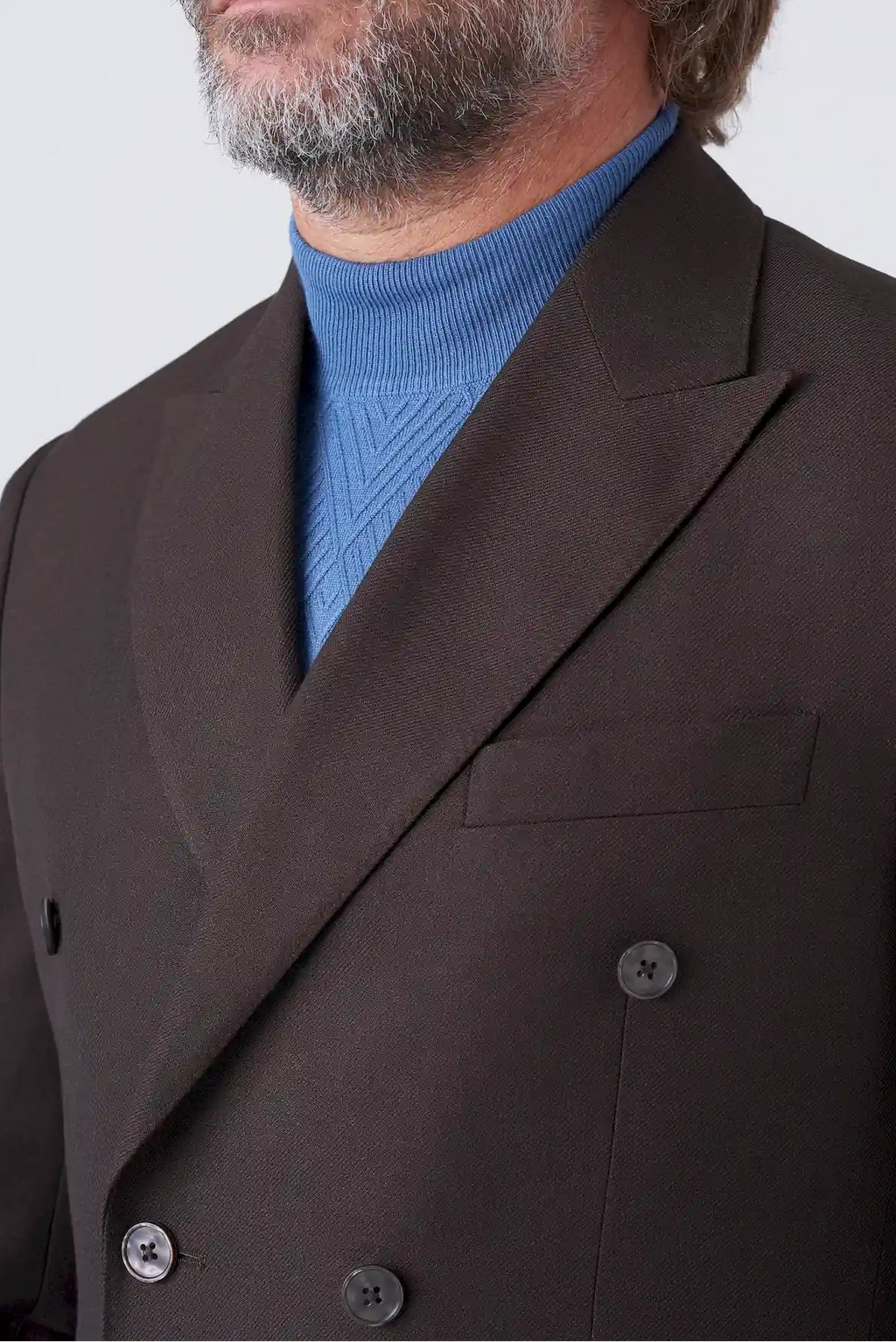 Abito doppiopetto con trama diagonale