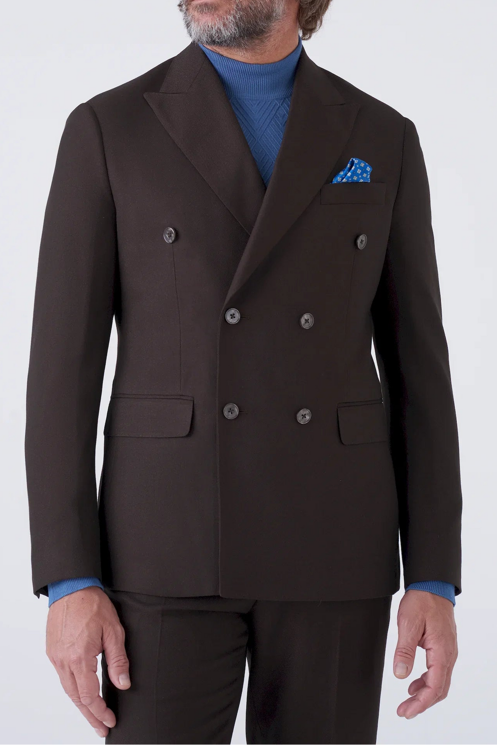Abito doppiopetto con trama diagonale