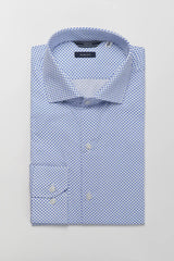 Camicia slim fit con microfantasia diamonds stampata