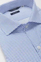 Camicia slim fit con microfantasia diamonds stampata