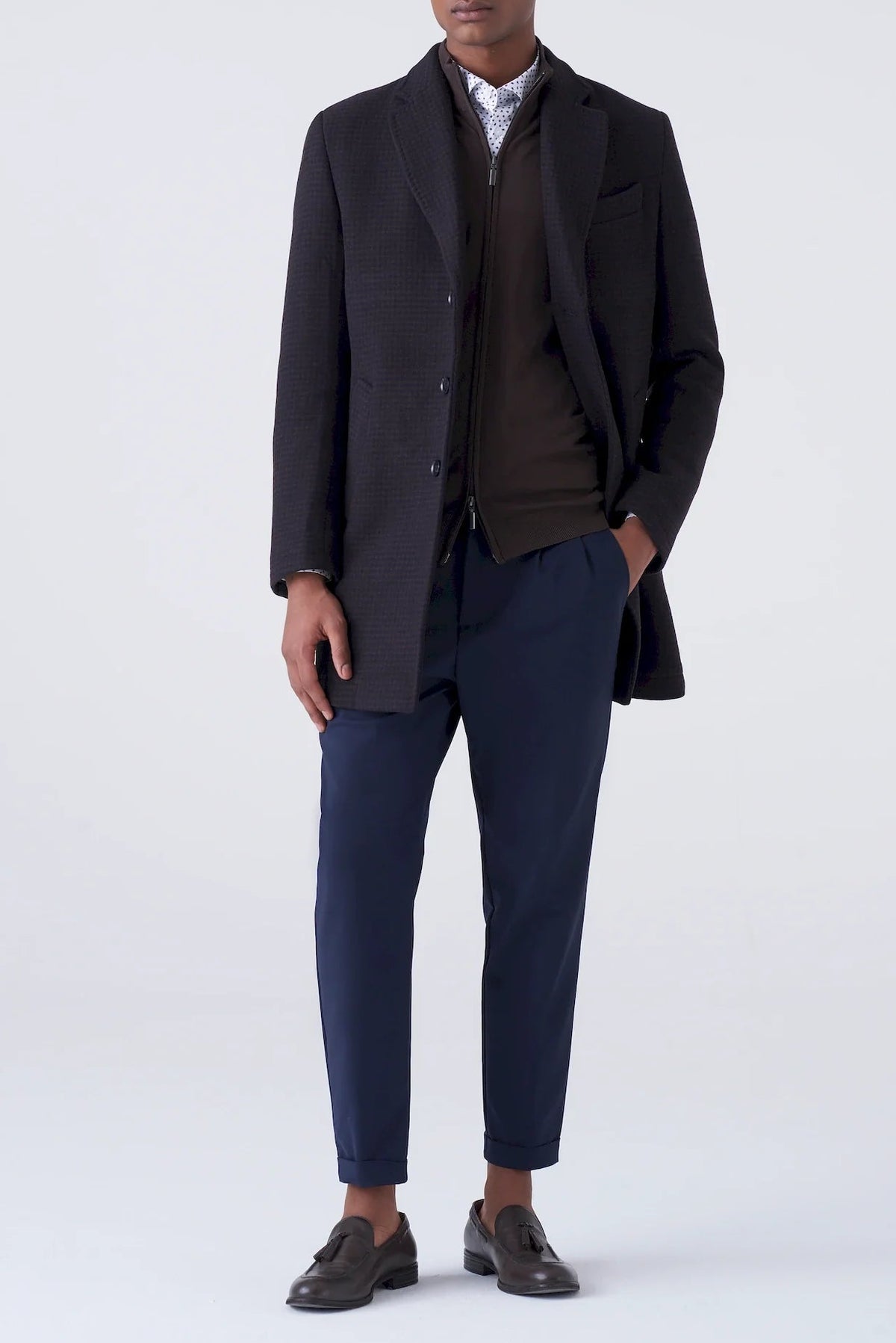 Cappotto classic fantasia pied de poule