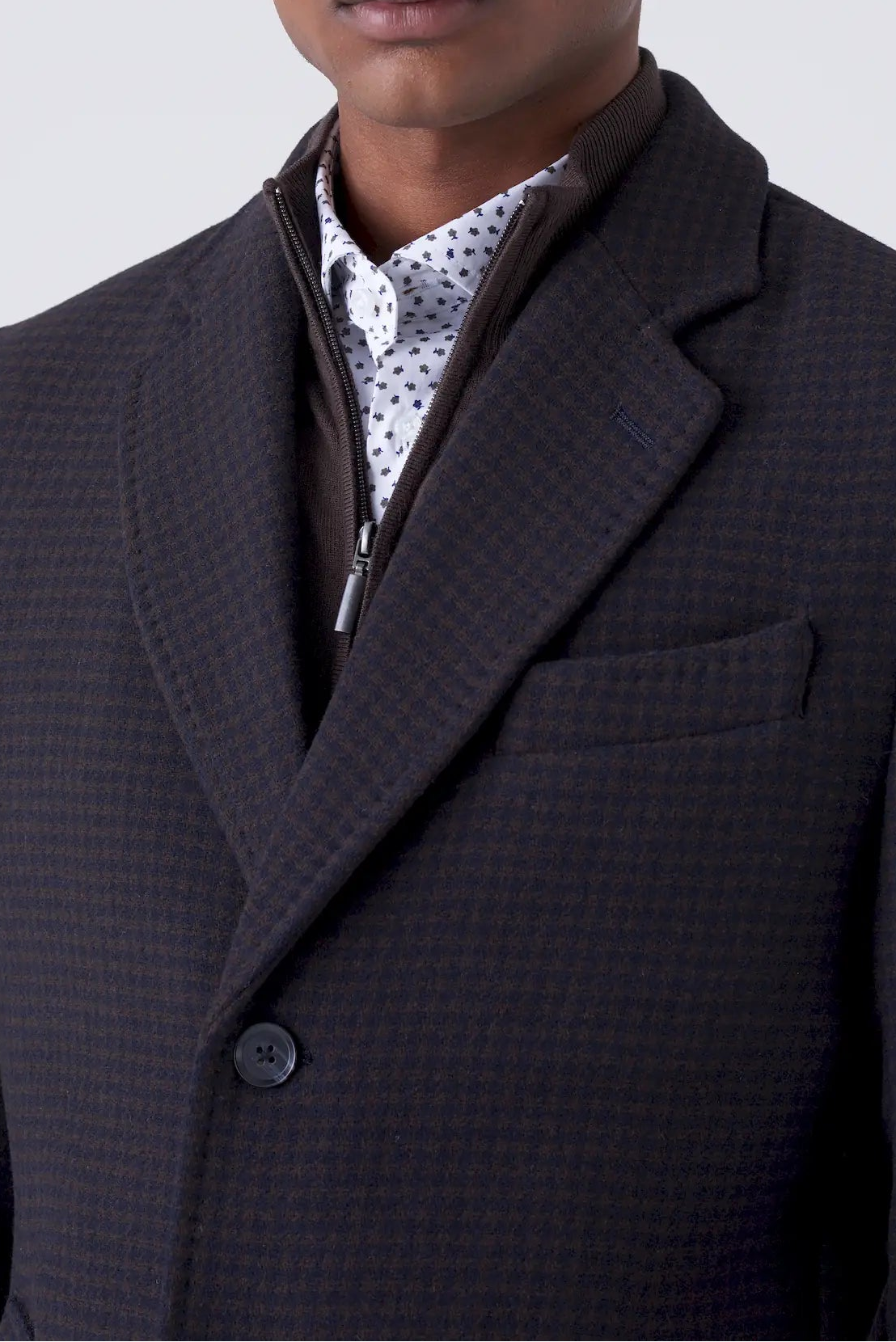 Cappotto classic fantasia pied de poule