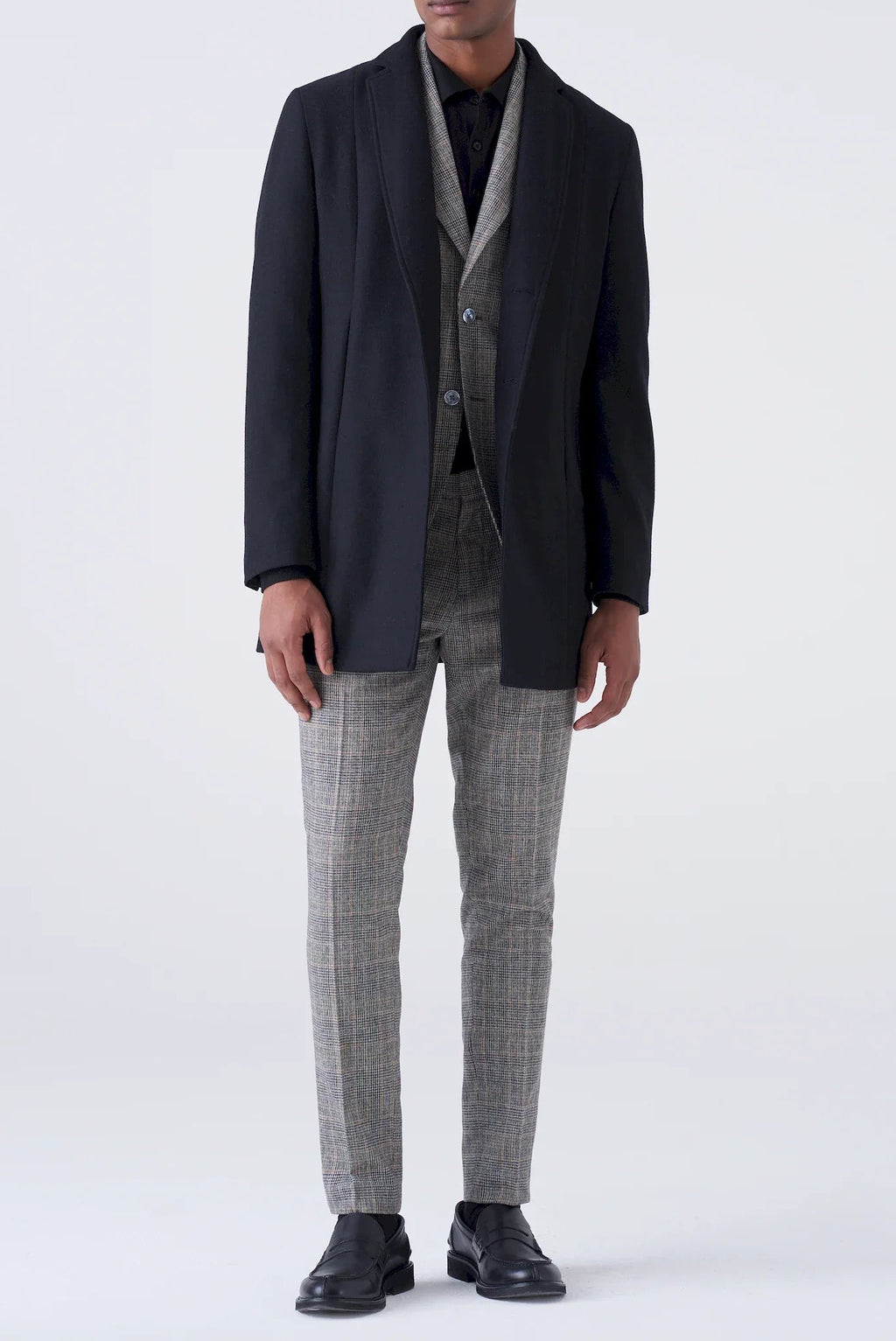 Cappotto minimal collo coreano