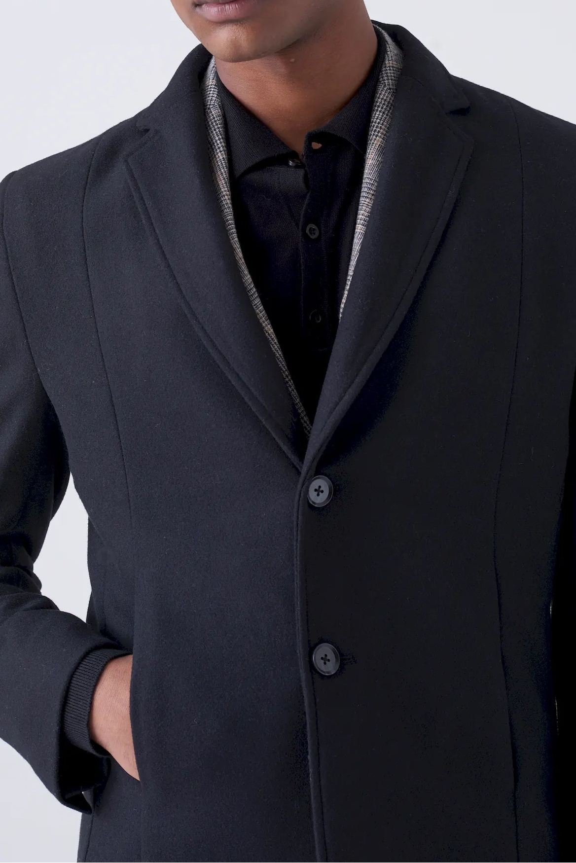 Cappotto minimal collo coreano