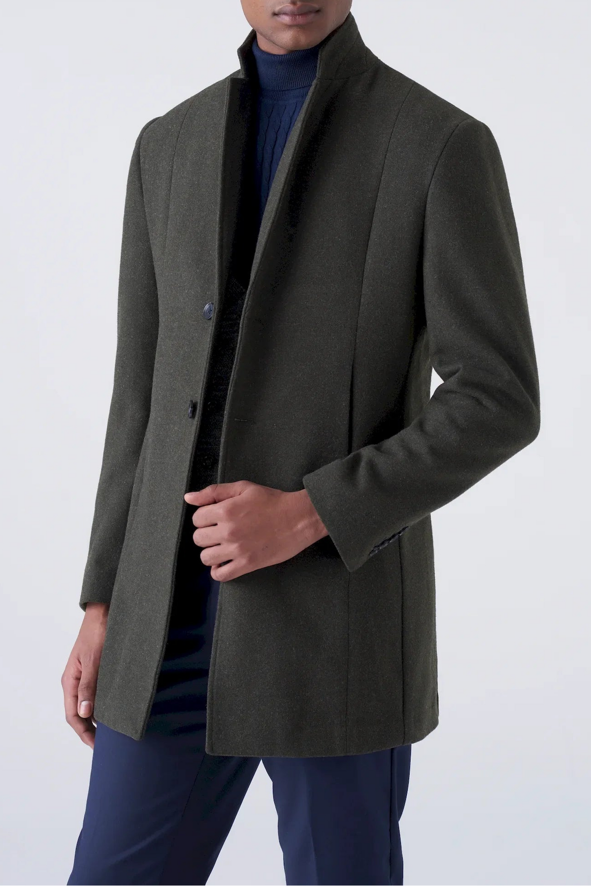 Cappotto minimal collo coreano