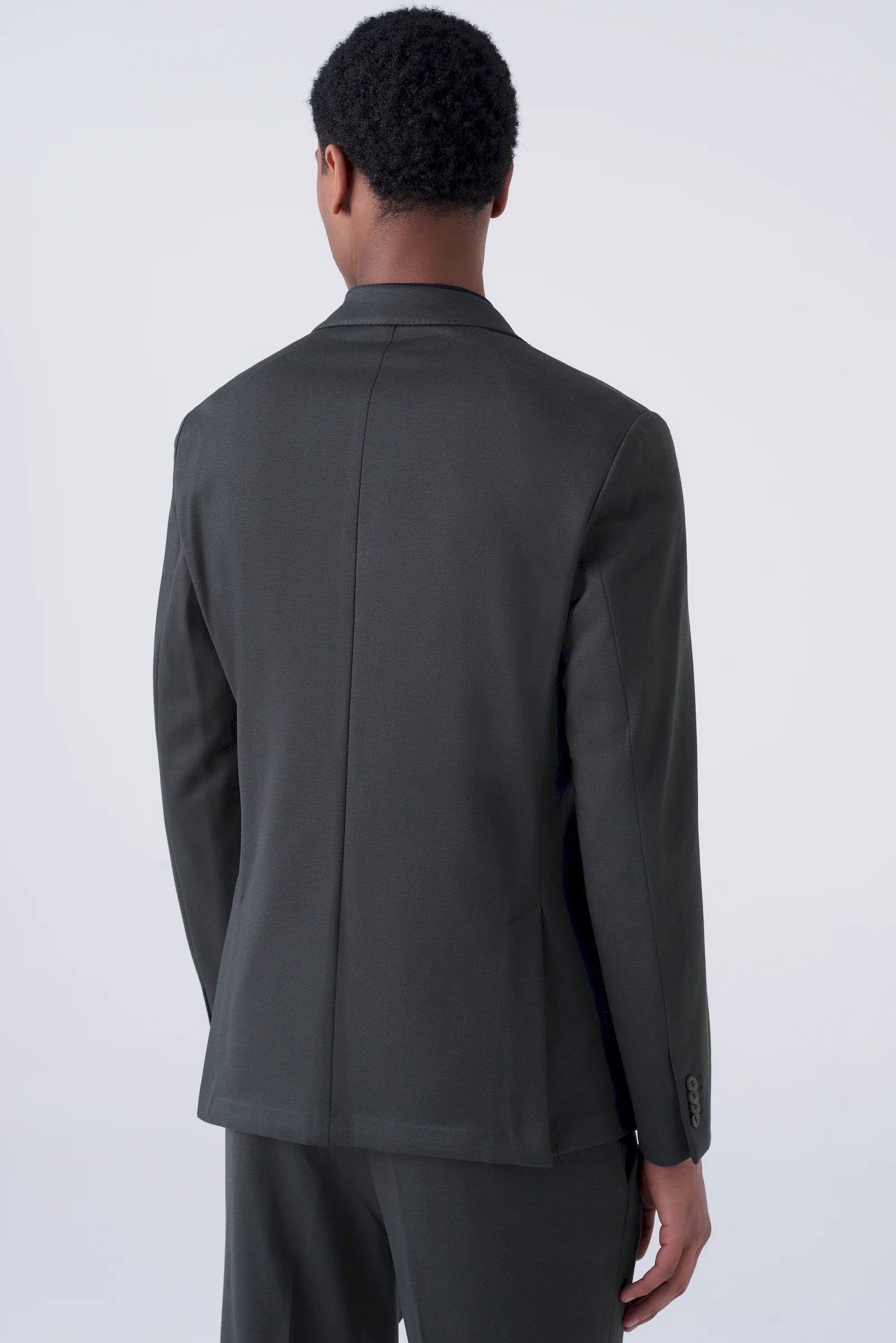 Giacca Doppiopetto in Maglia con Motivo Spigato