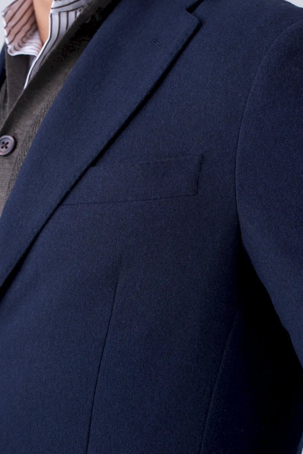 Giacca tinta unita in misto lana