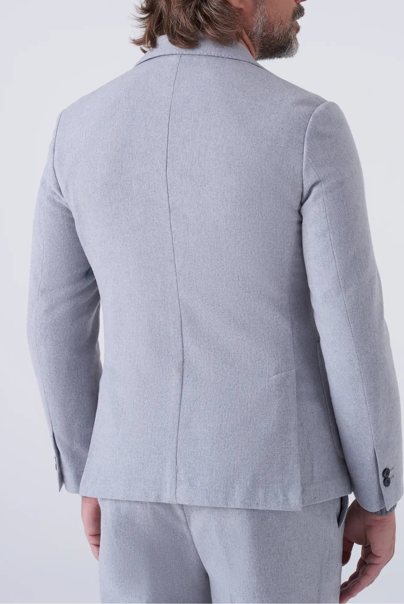 Giacca tinta unita in misto lana