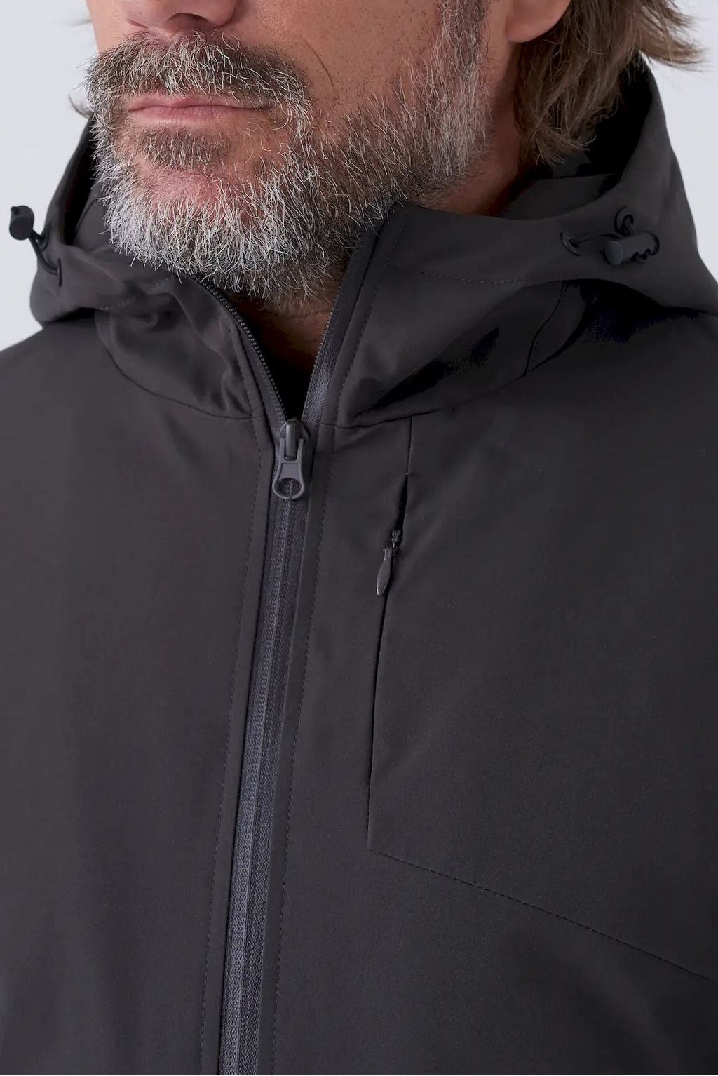 Parka lungo imbottito in tessuto tecnico