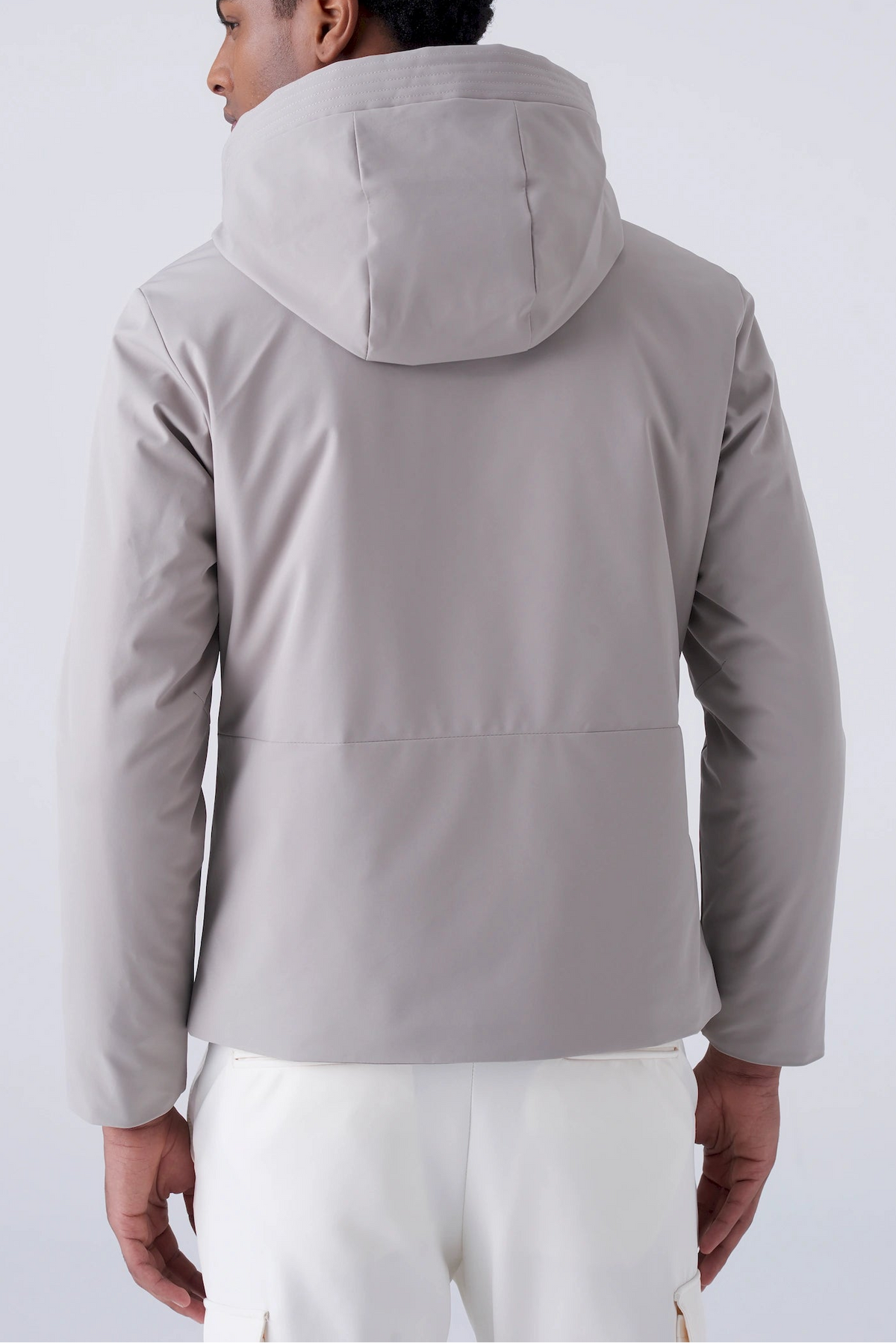 Parka corto imbottito in tessuto tecnico