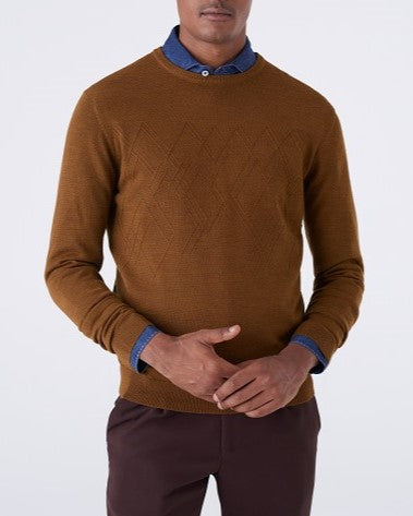 Maglia Fantasia Rombo tono su tono misto merinos