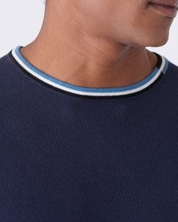 Maglia Girocollo  con Trama Intarsiata