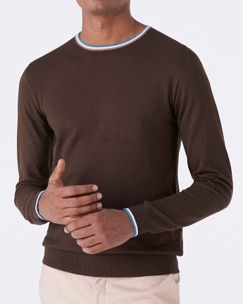 Maglia Girocollo  con Trama Intarsiata