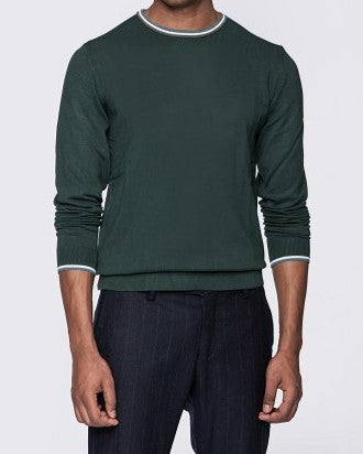 Maglia Girocollo  con Trama Intarsiata