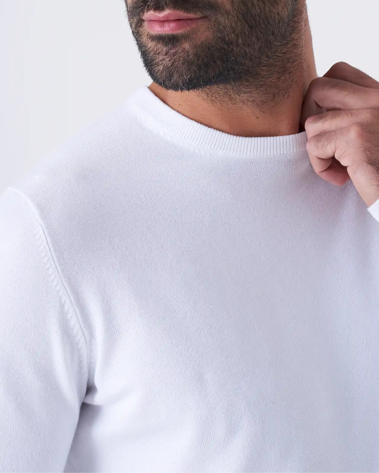 Girocollo basic a tinta unita Colore: Antracite