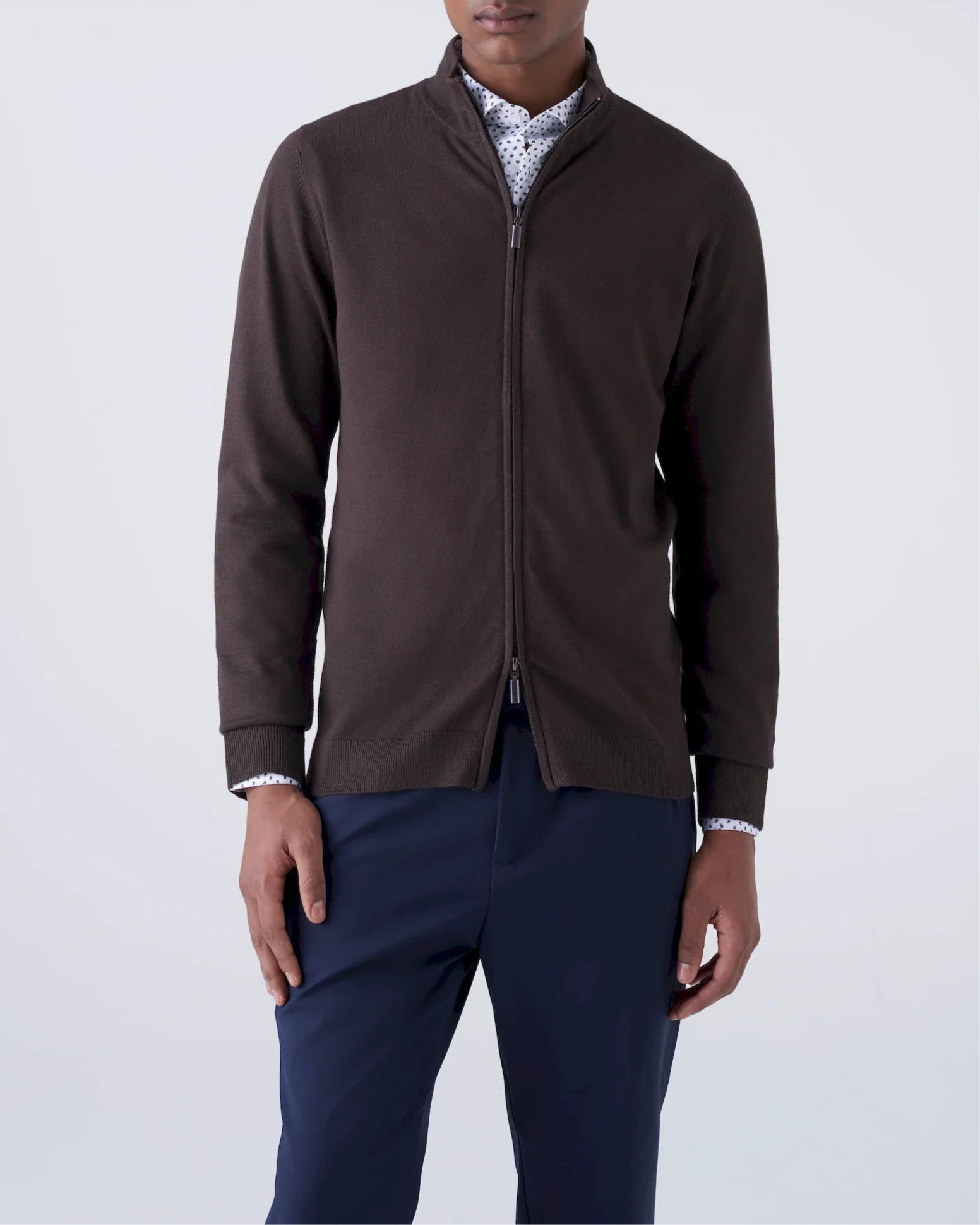 Cardigan  Invernale con Full Zip Doppio Cursore