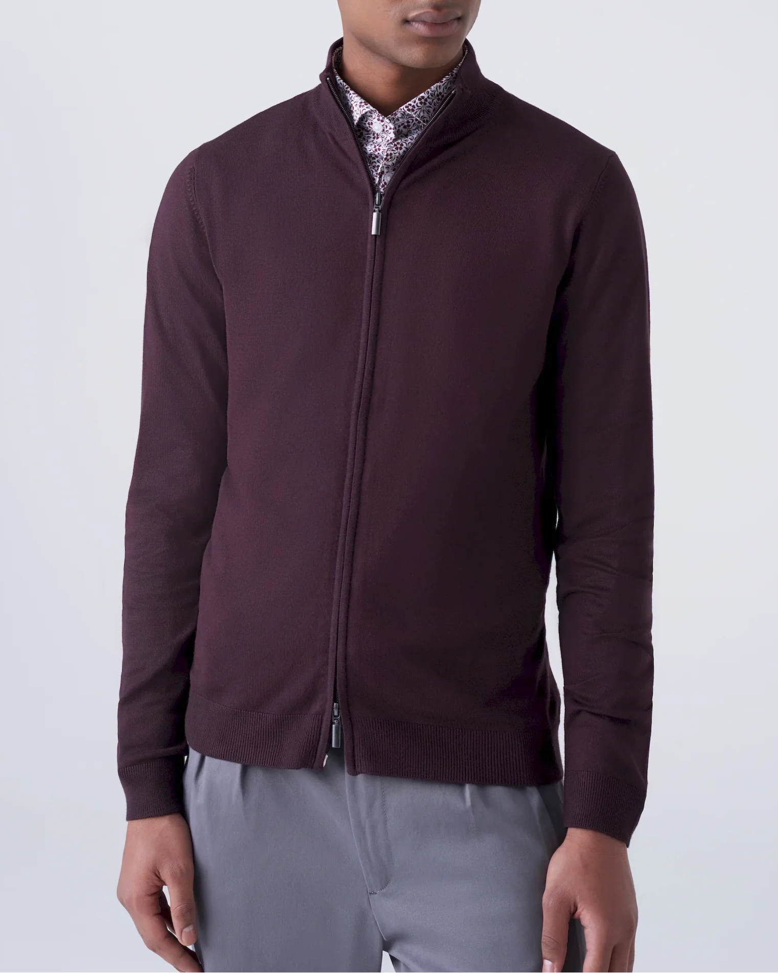 Cardigan  Invernale con Full Zip Doppio Cursore