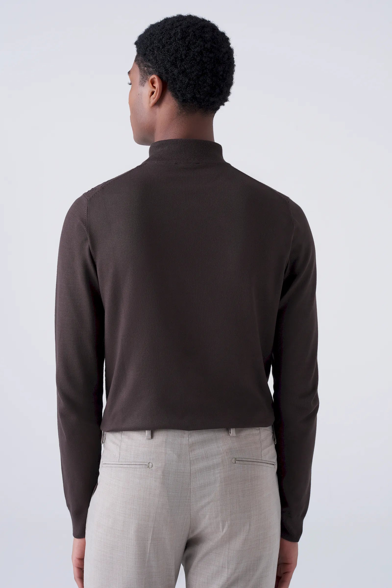 Lupetto con intarsio a rombo