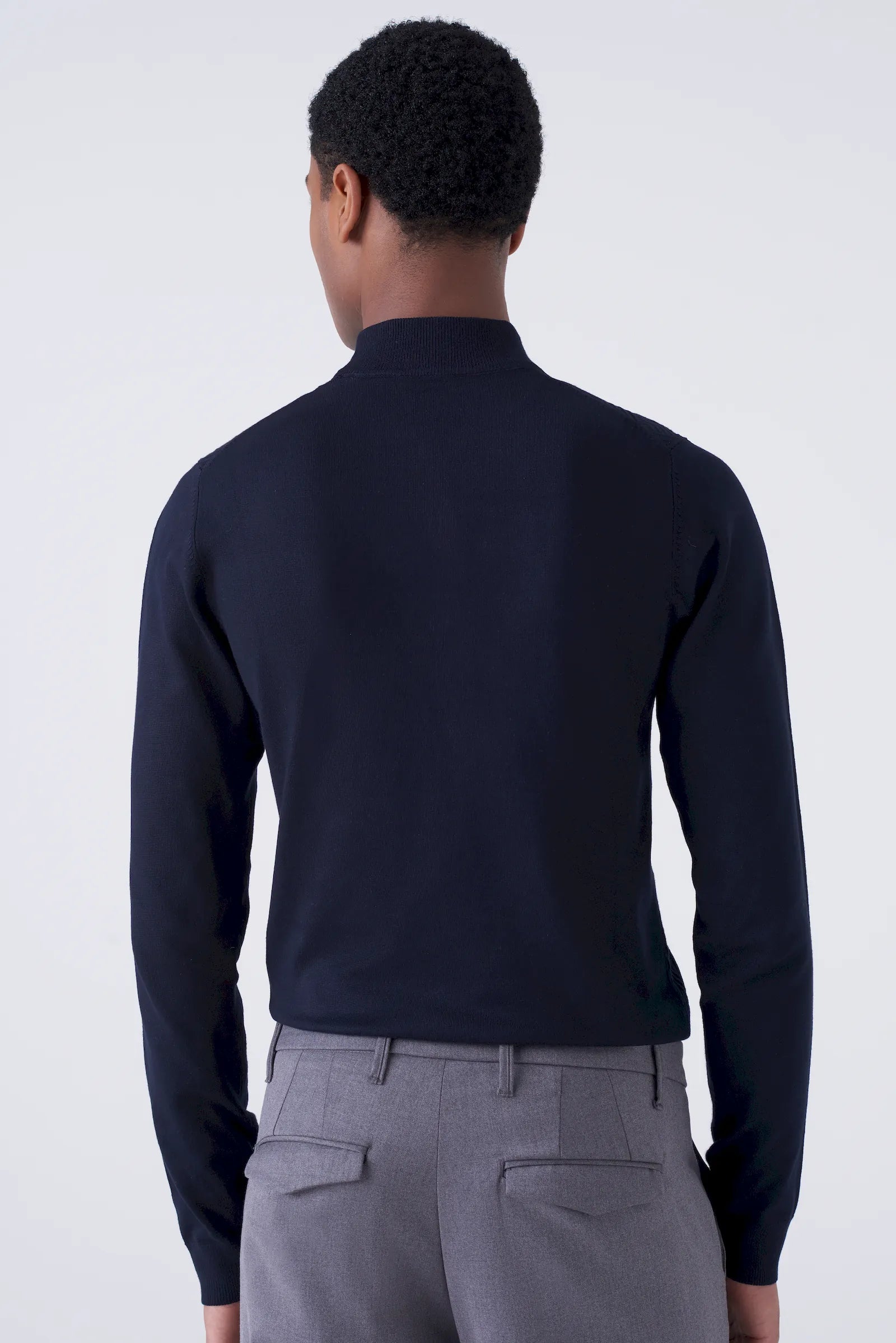 Lupetto con intarsio a rombo