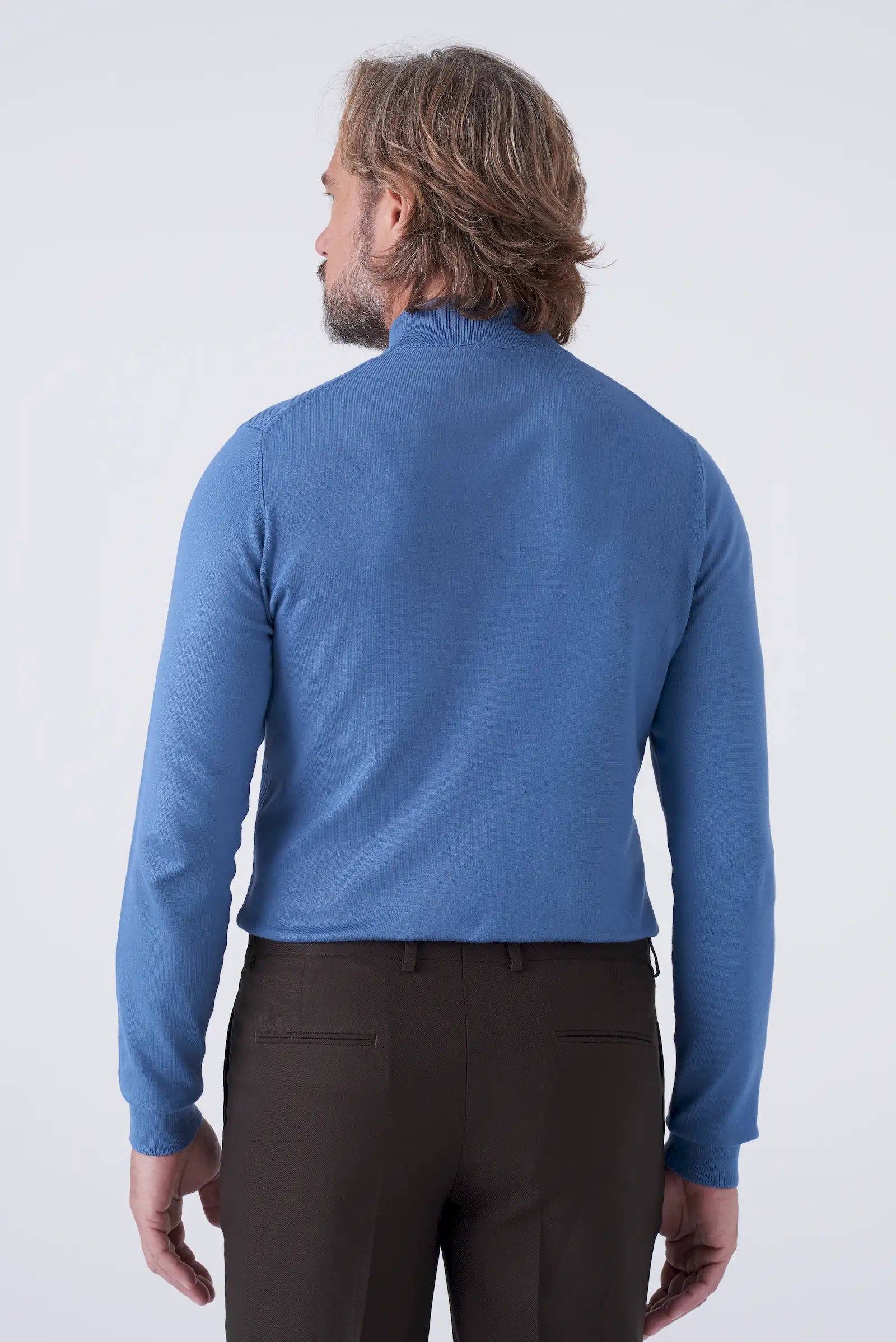 Lupetto con intarsio a rombo