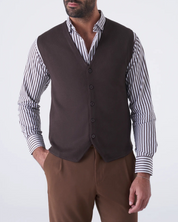 Gilet  in Tinta Unita con Scollo a V