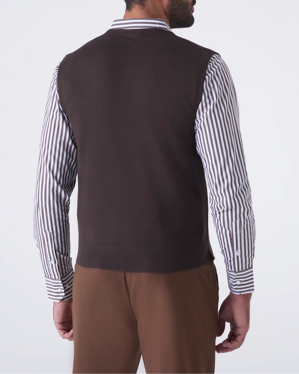 Gilet  in Tinta Unita con Scollo a V