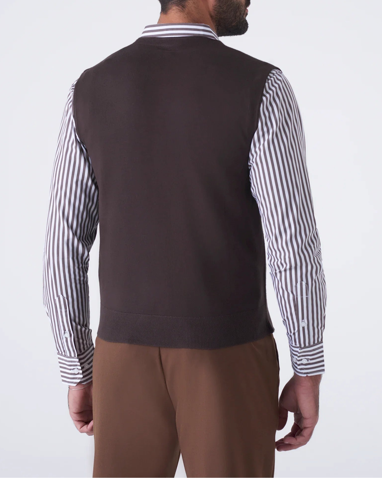 Gilet  in Tinta Unita con Scollo a V