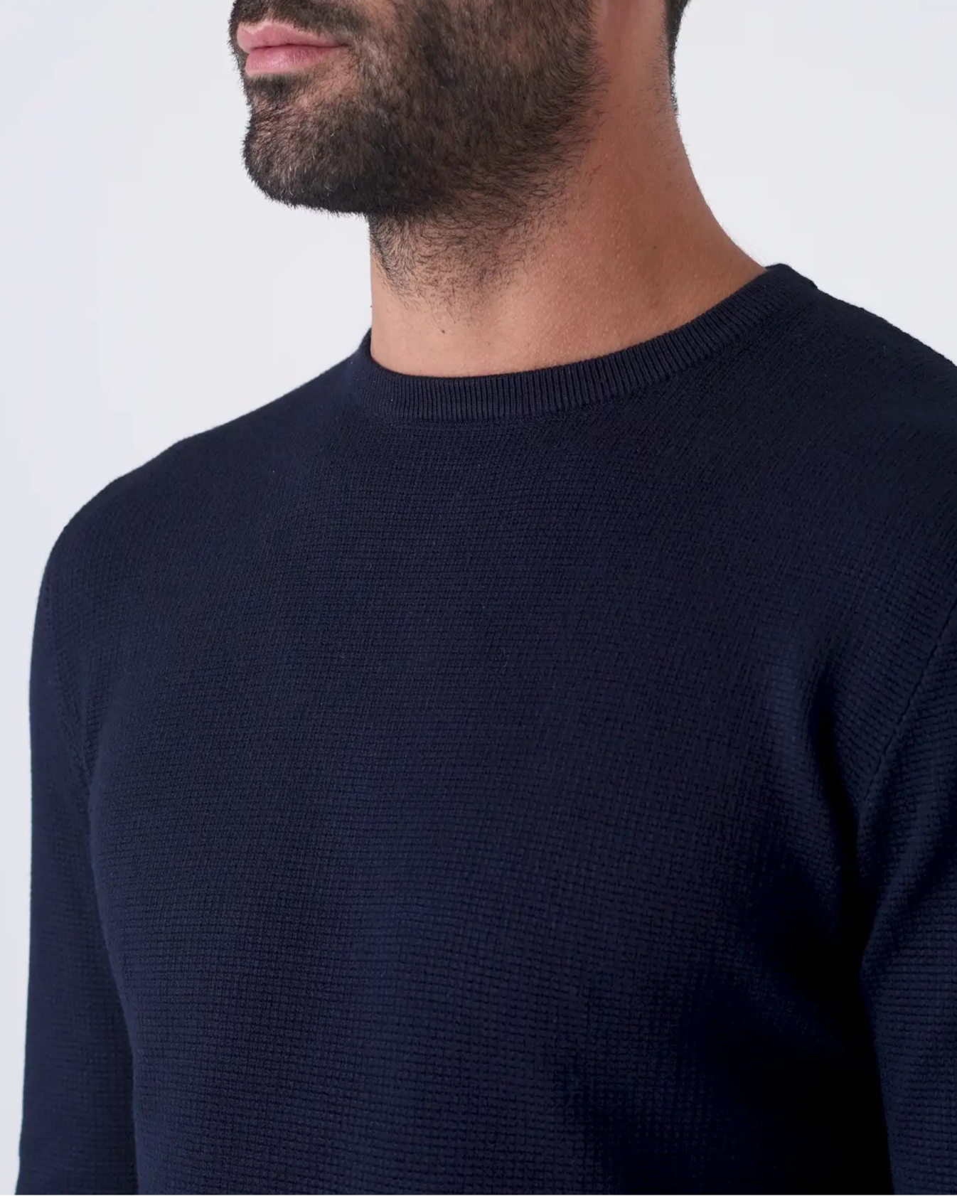 Girocollo con Trama Intarsiata Elegante