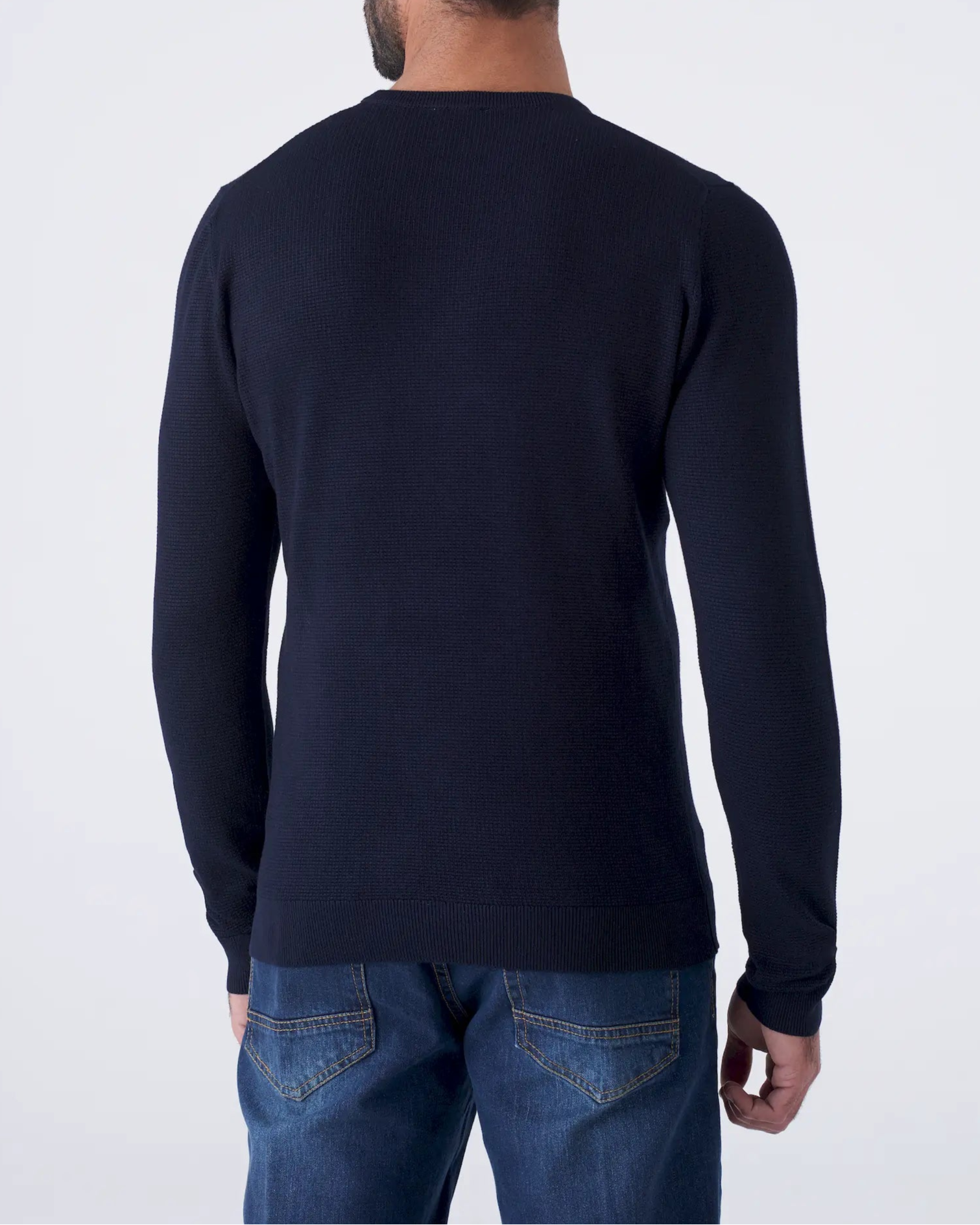 Girocollo con Trama Intarsiata Elegante