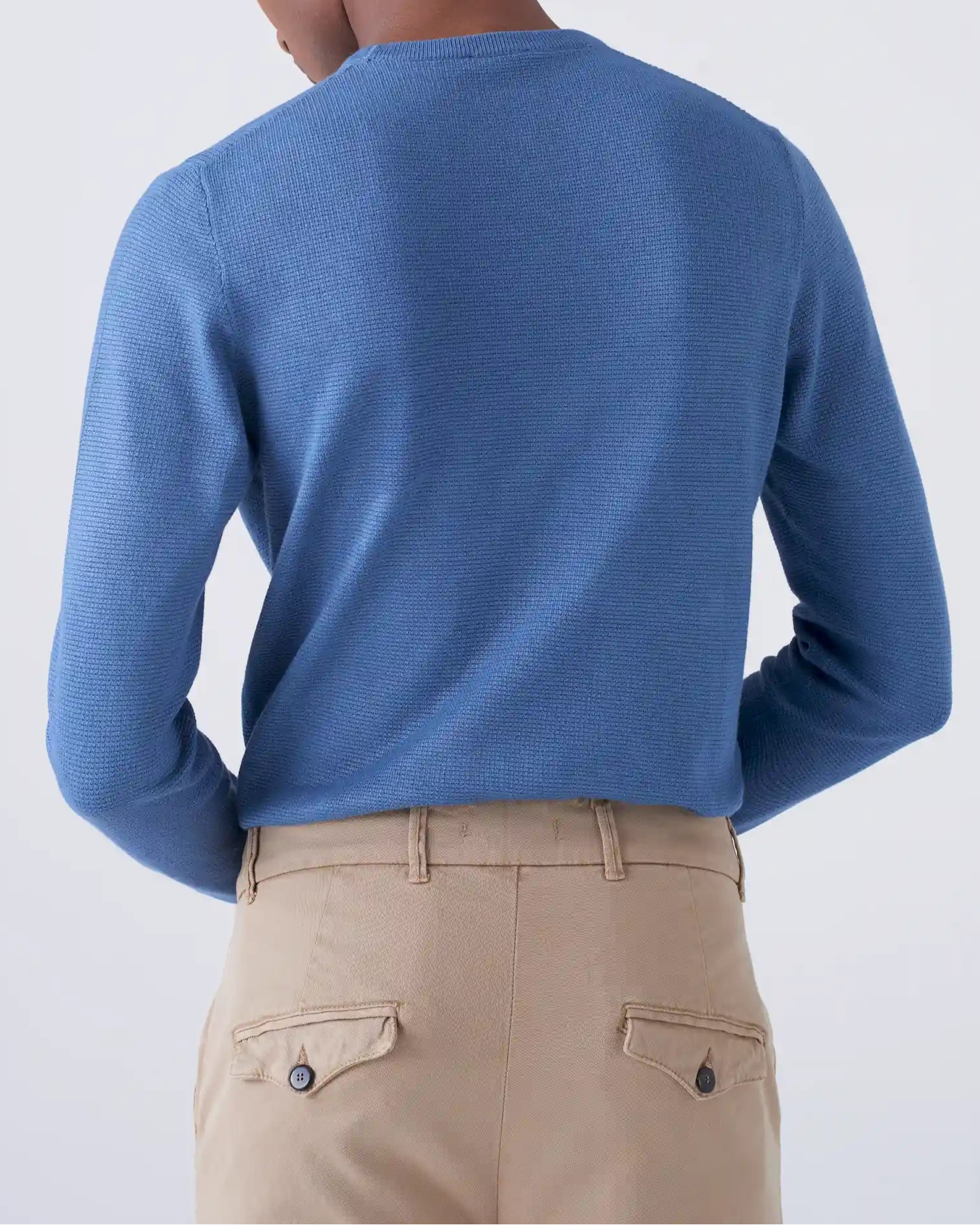 Girocollo con Trama Intarsiata Elegante