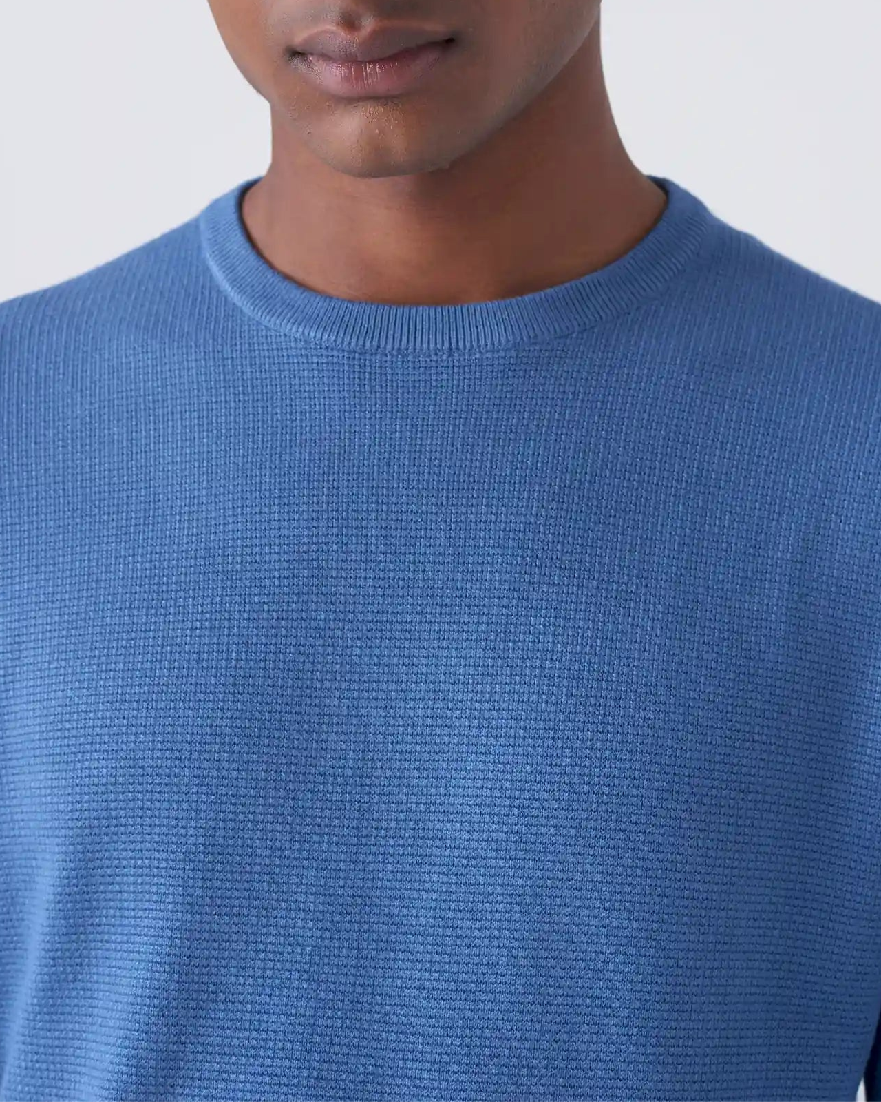 Girocollo con Trama Intarsiata Elegante
