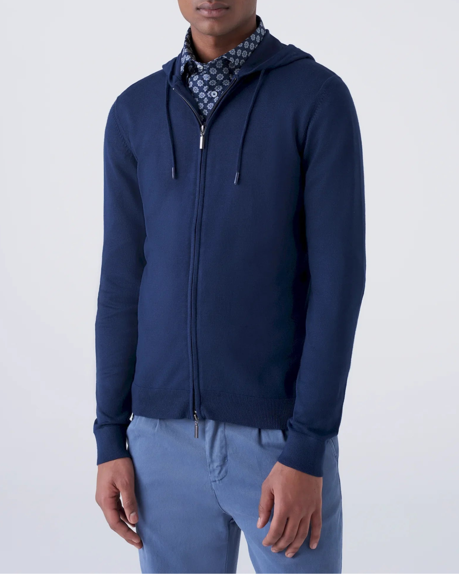 Maglia con Cappuccio e Zip Doppio Cursore