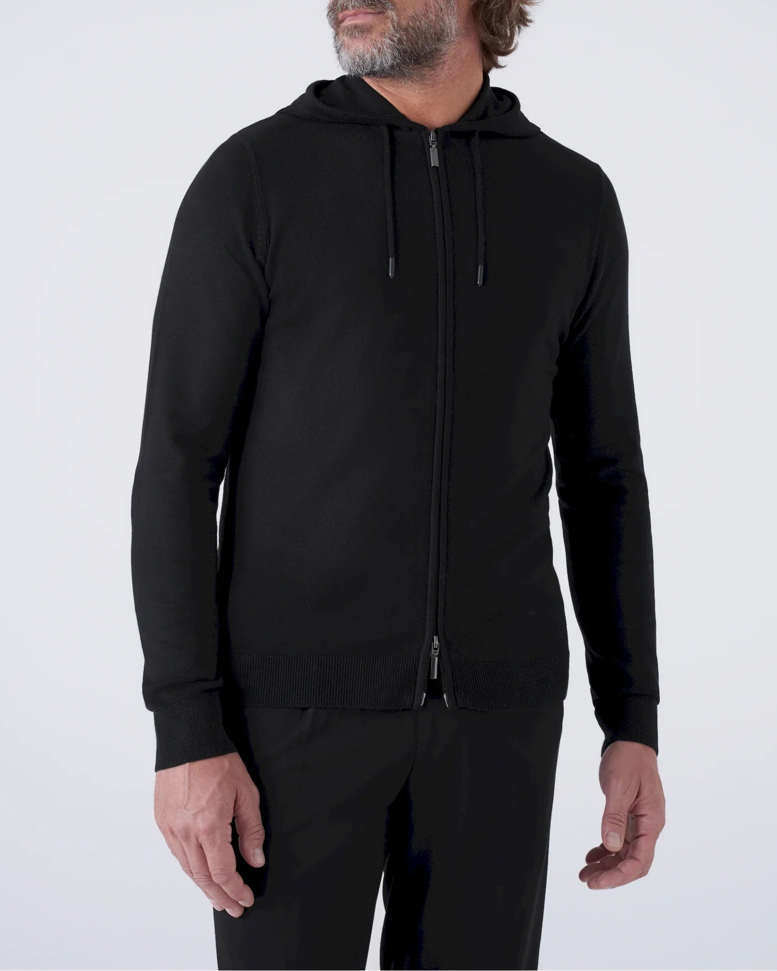 Maglia con Cappuccio e Zip Doppio Cursore
