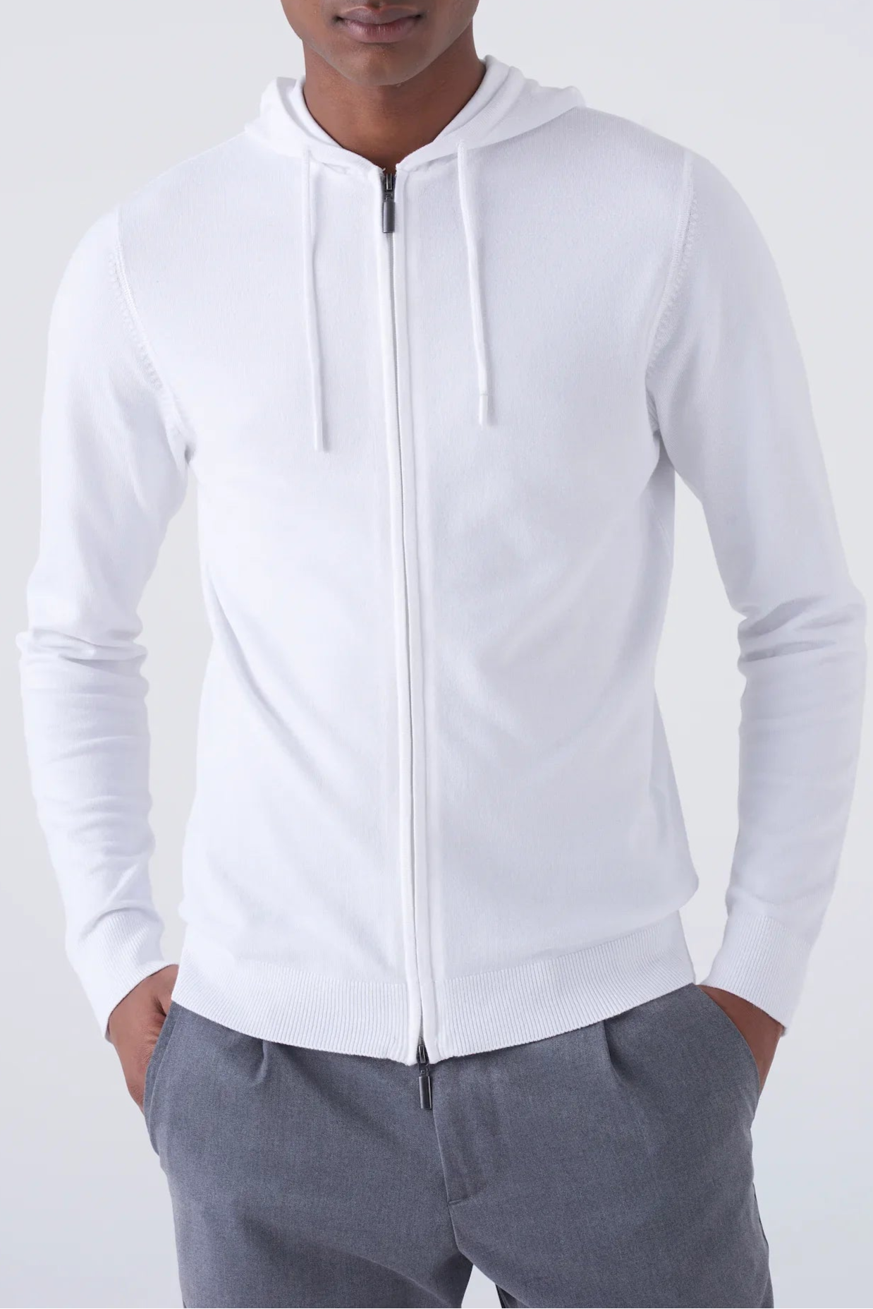 Maglia con Cappuccio e Zip Doppio Cursore
