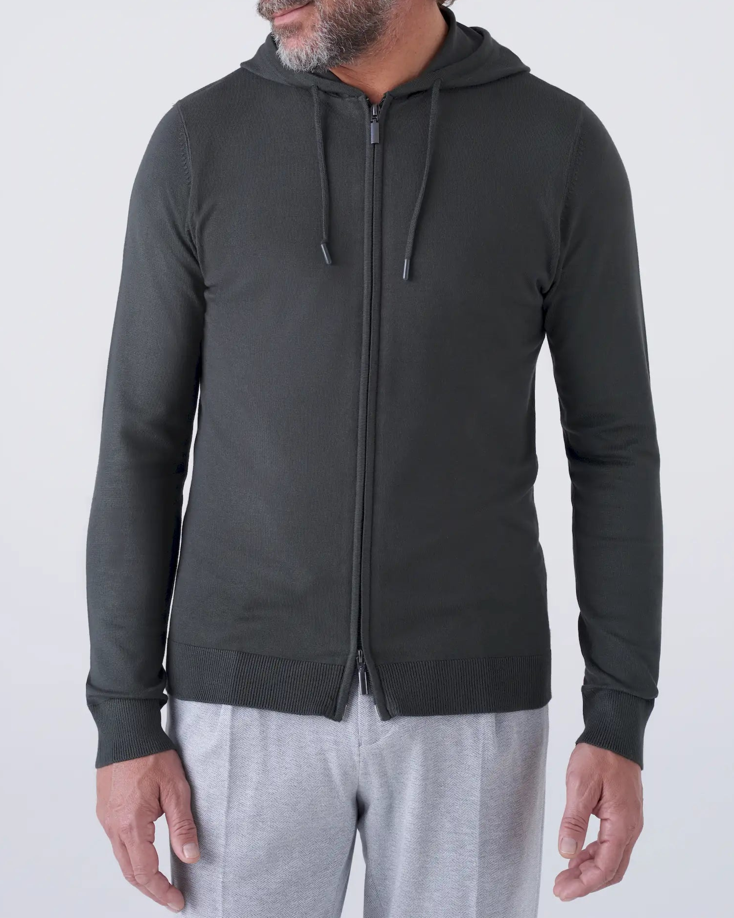 Maglia con Cappuccio e Zip Doppio Cursore