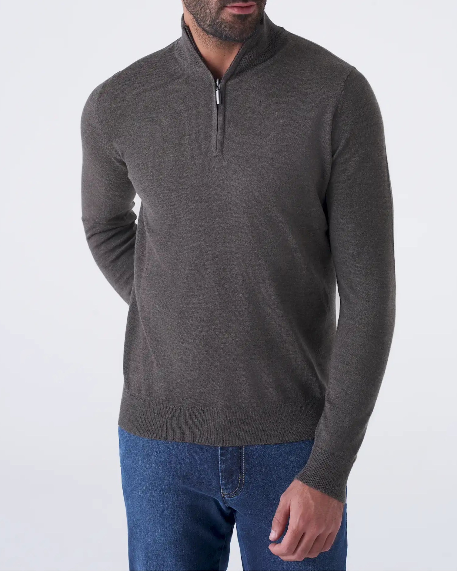 Maglia Mezza Zip  in Lana Merinos Elegante e Calda