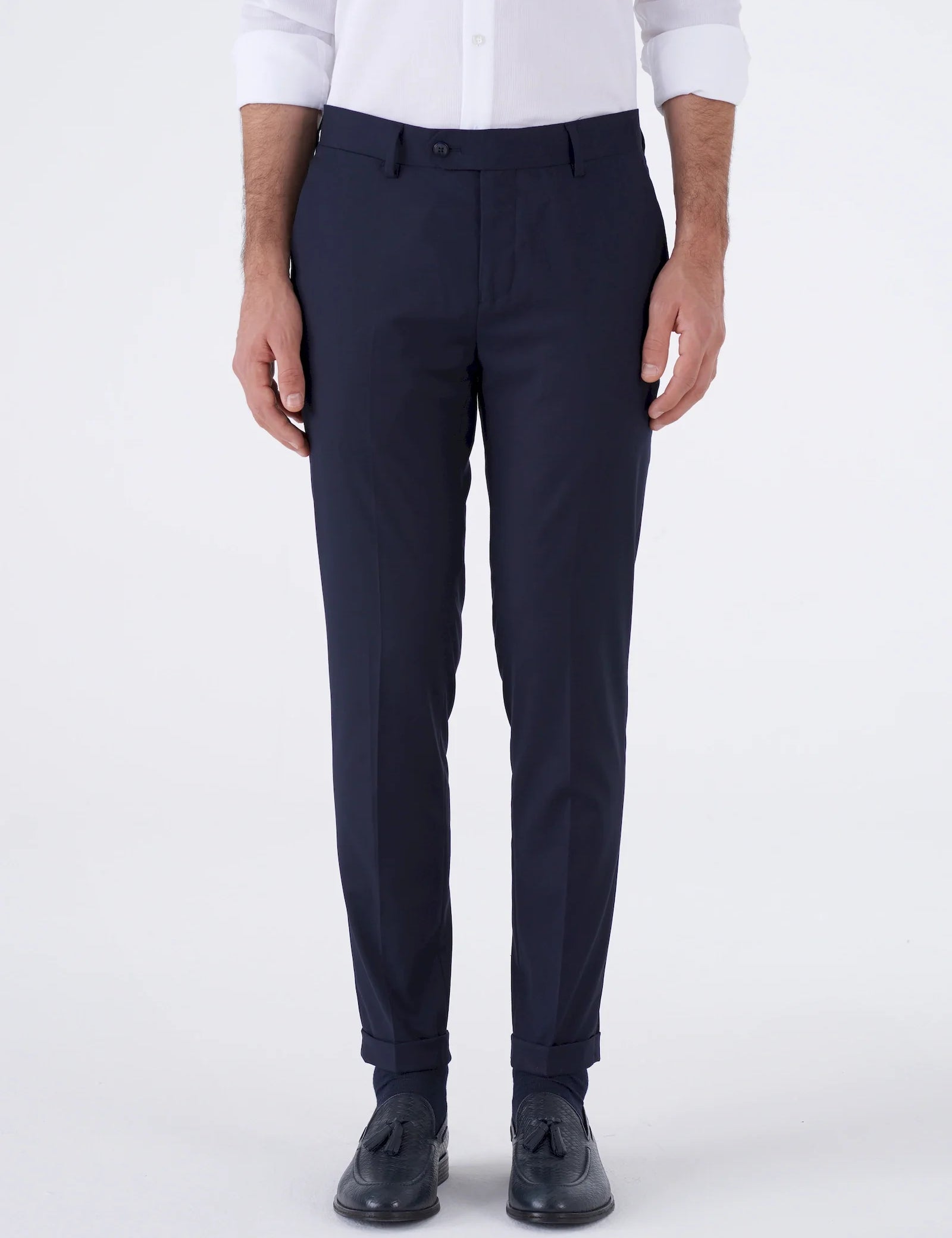 Pantaloni classici tinta unita