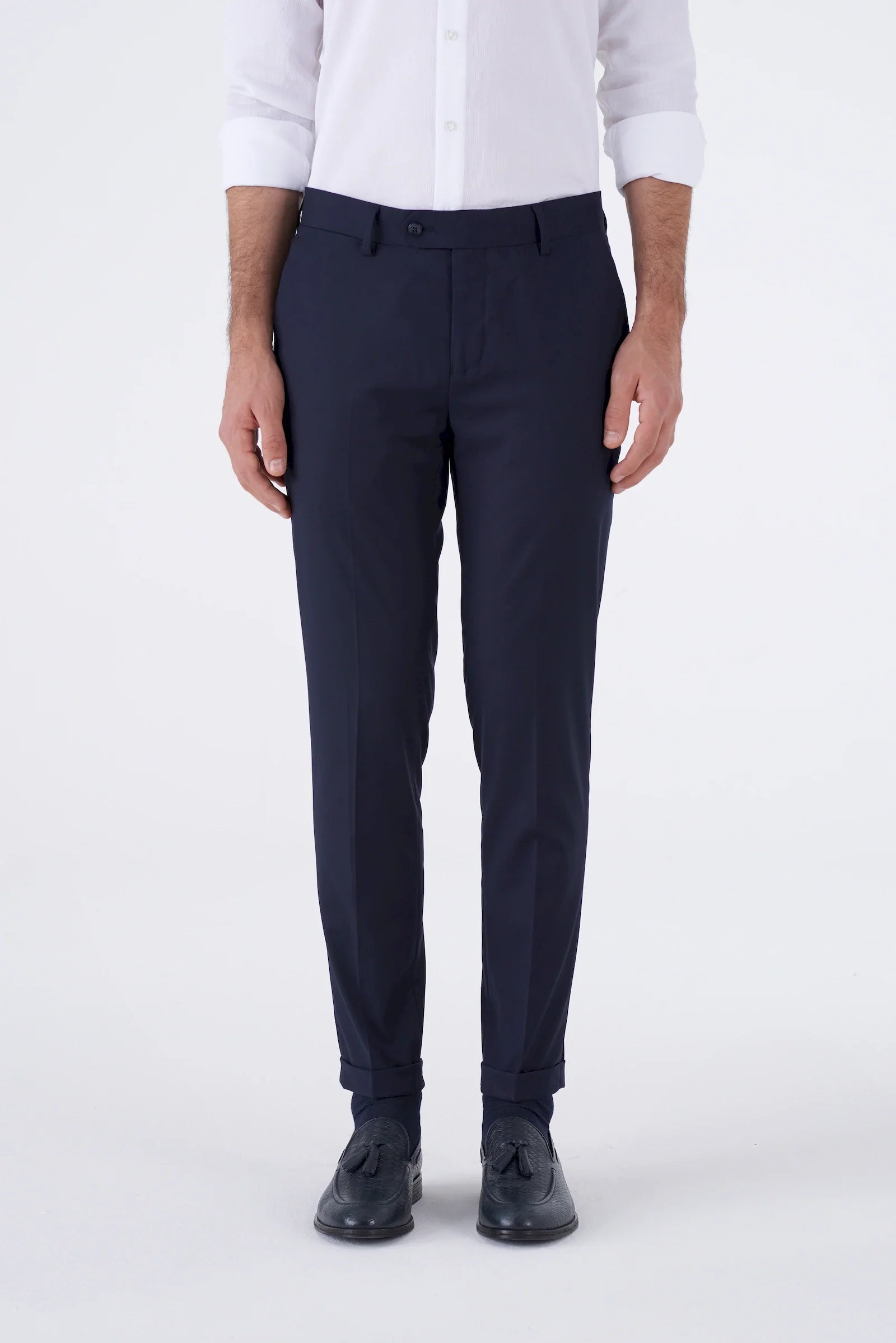 Pantaloni classici tinta unita