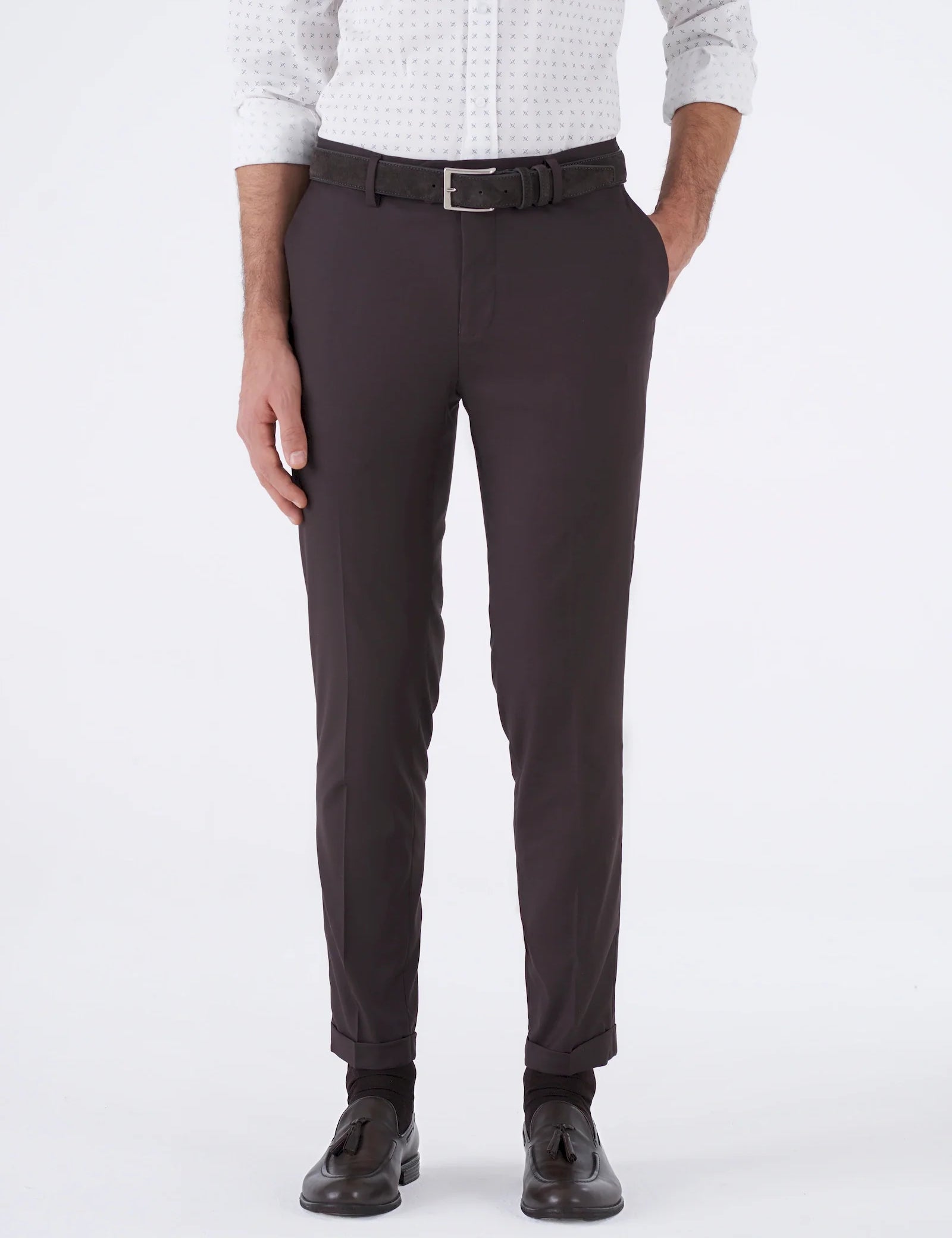 Pantaloni classici tinta unita