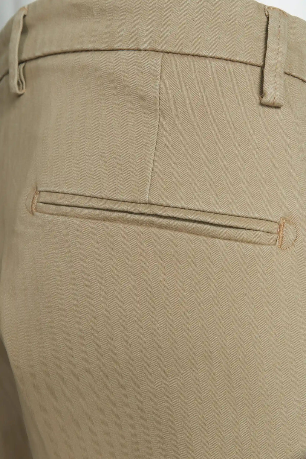 Pantaloni chino con trama spigata Colore: Blu