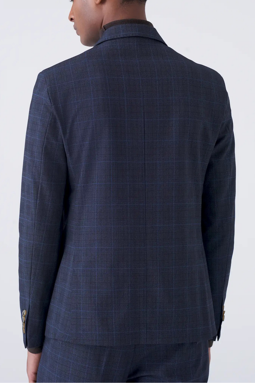 Abito blu fantasia a quadri Colore: Blu