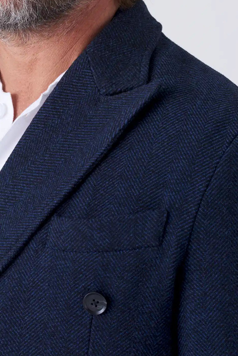 Cappotto doppiopetto in misto lana