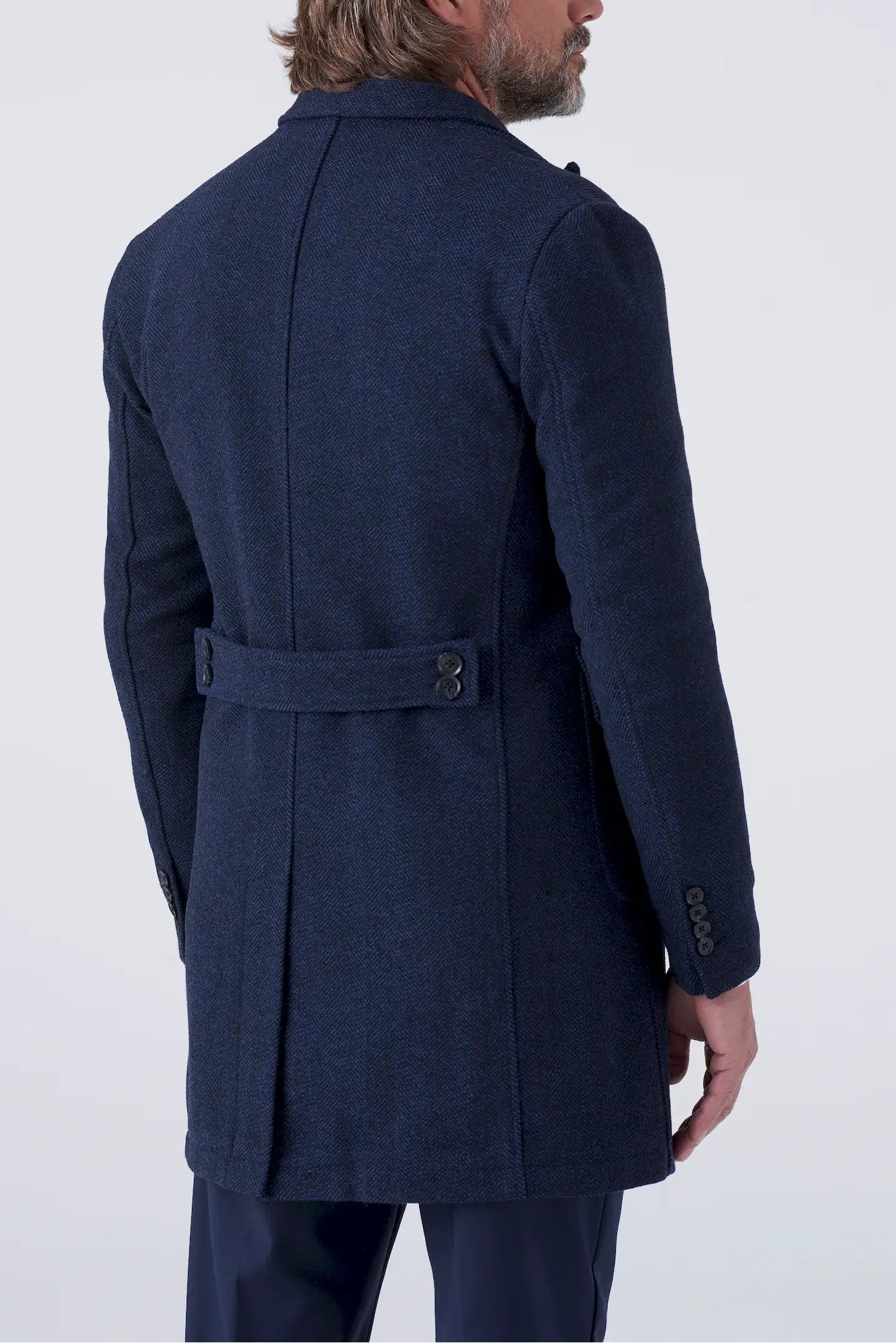 Cappotto doppiopetto in misto lana