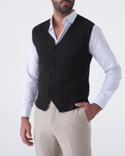 Gilet  in Tinta Unita con Scollo a V