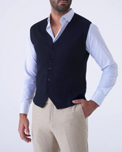 Gilet  in Tinta Unita con Scollo a V