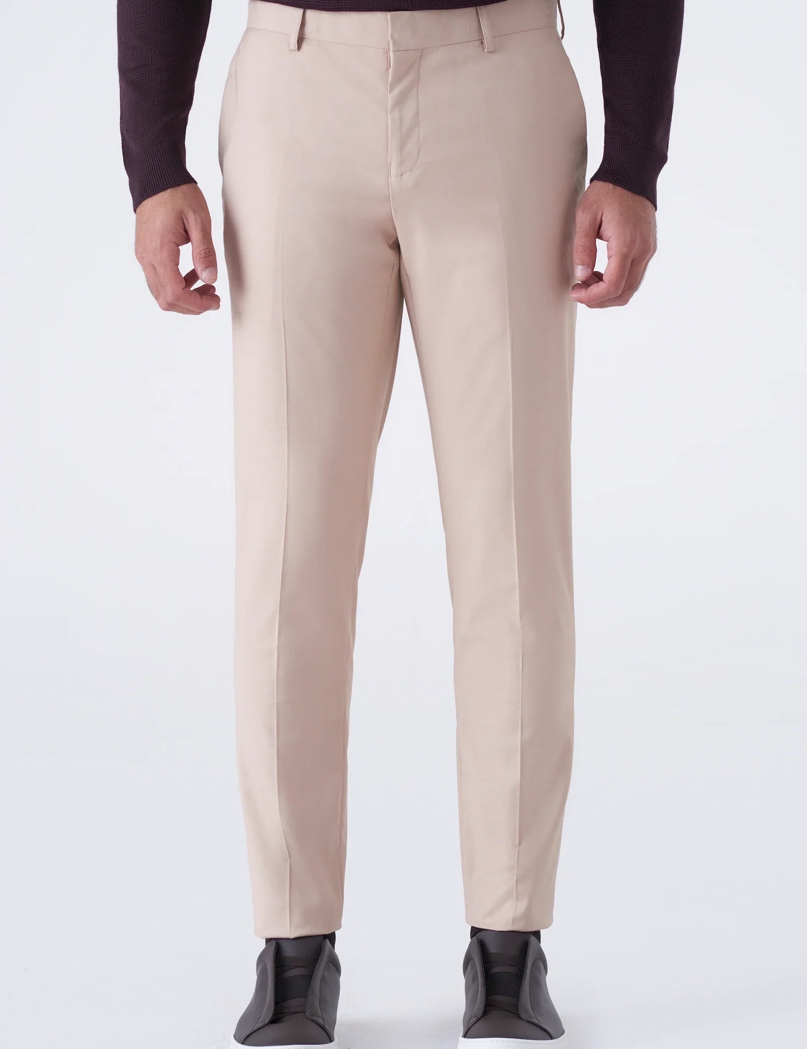 Pantaloni classici tinta unita